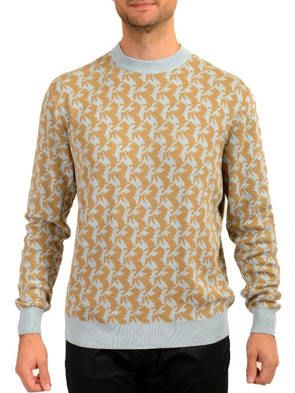 Scuderia Ferrari Men's Silk Pixelated Crewneck Pullover Sweater US XL IT 54